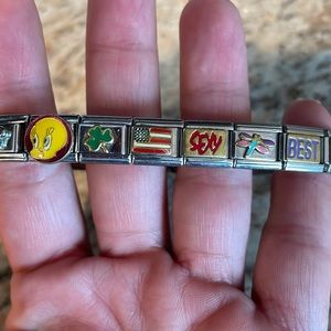 Stainless Steel Link Charm Braclet.